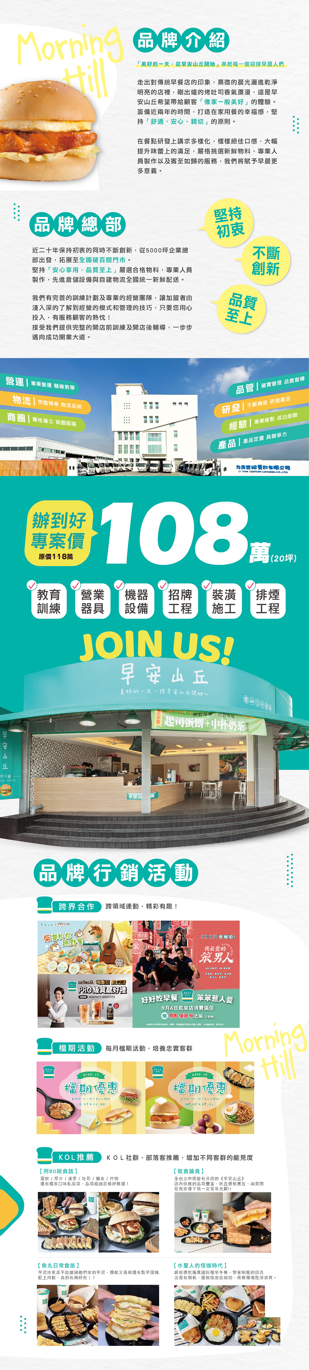 早安山丘 美好的一天，從早安山丘開始 加盟優勢