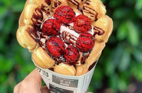 彩虹可可雞蛋仔