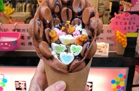 彩虹可可雞蛋仔