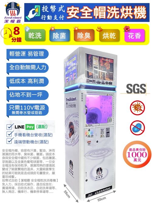 潔帽霸 安全帽洗烘機 產品介紹