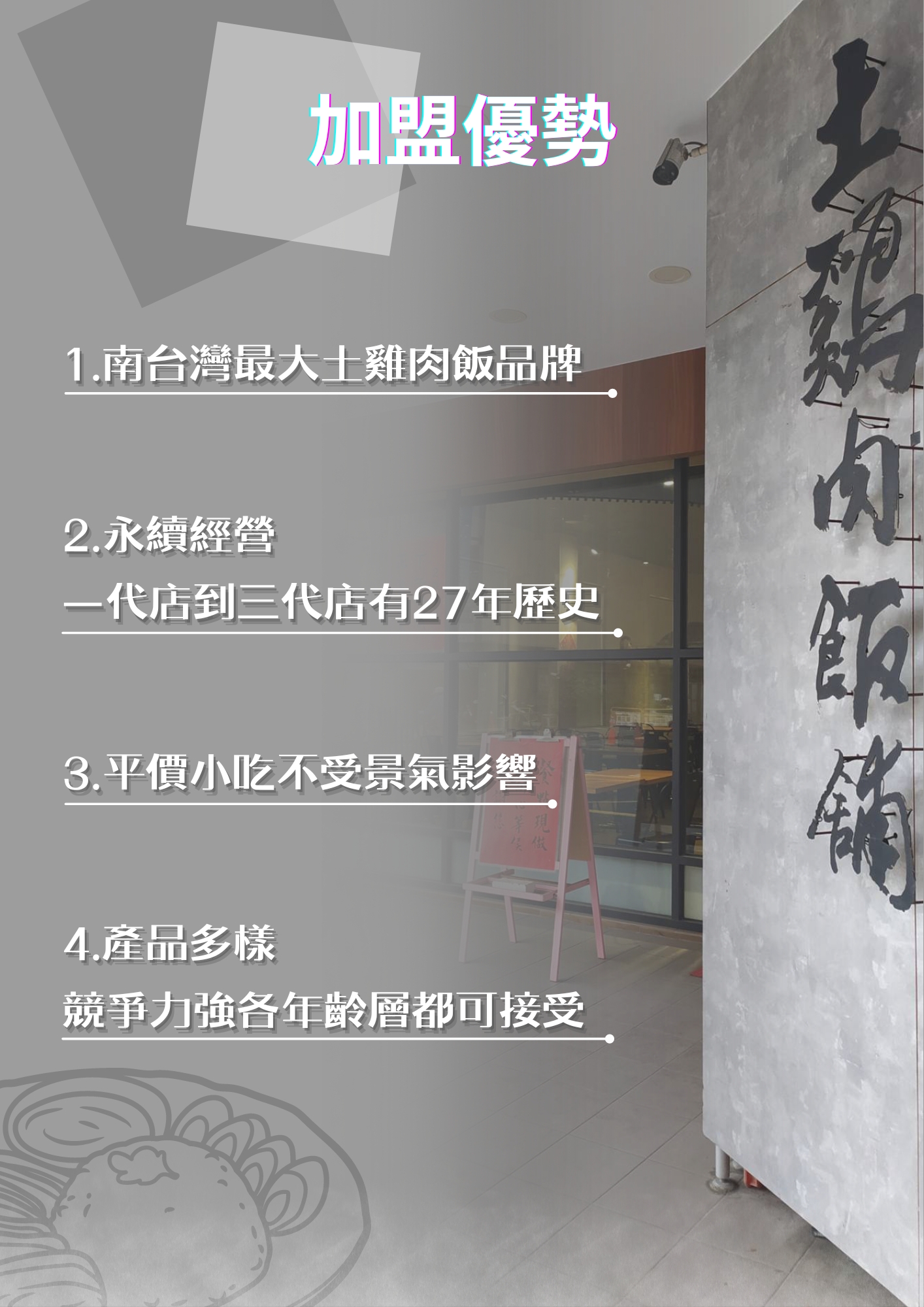 嘉昌土雞肉飯 加盟優勢