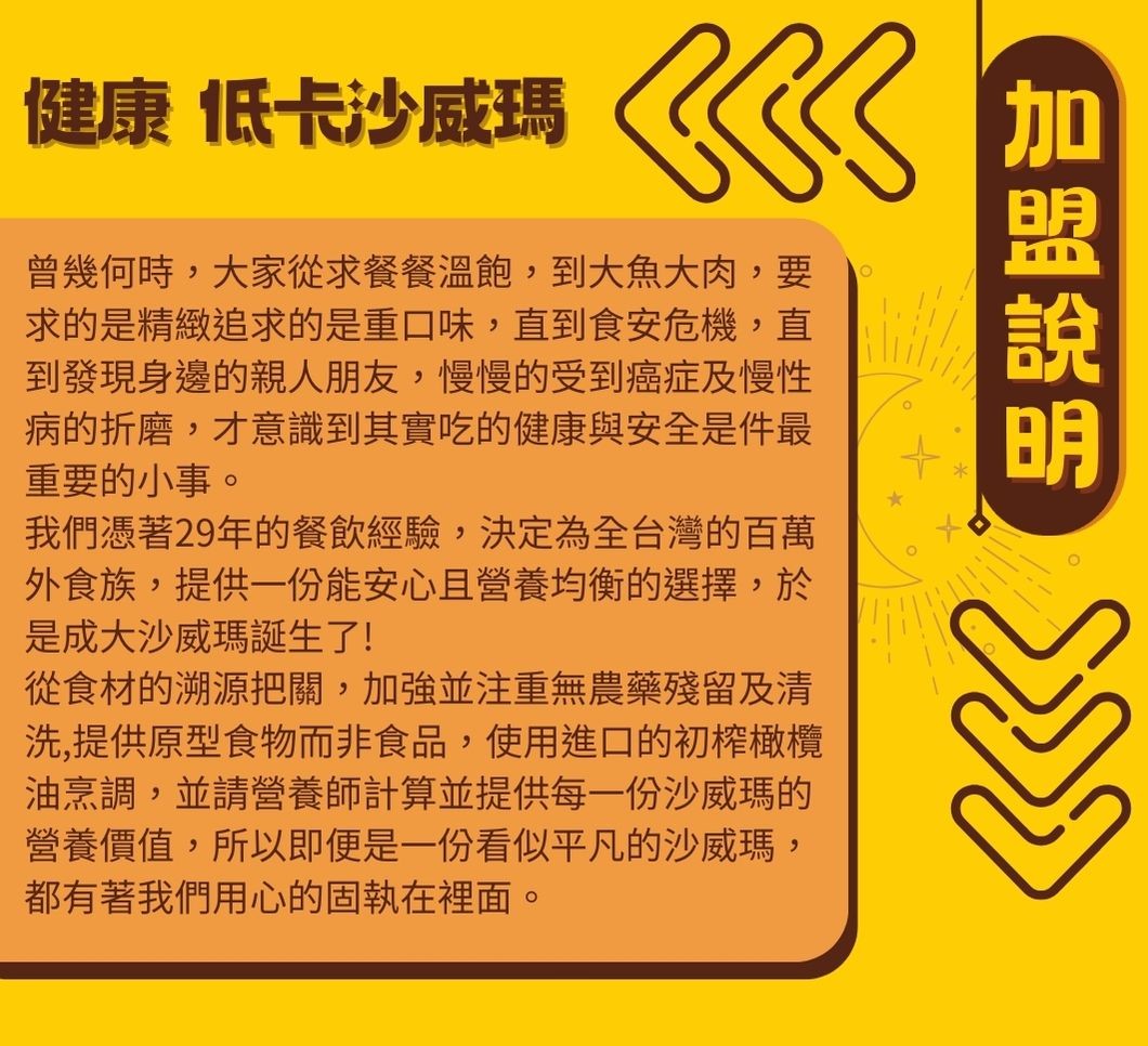 成大沙威瑪 加盟優勢