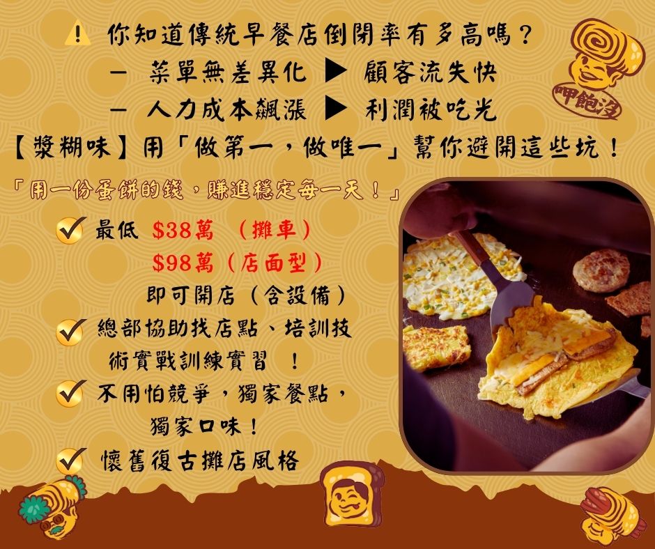 漿糊味 台味早午餐 加盟優勢