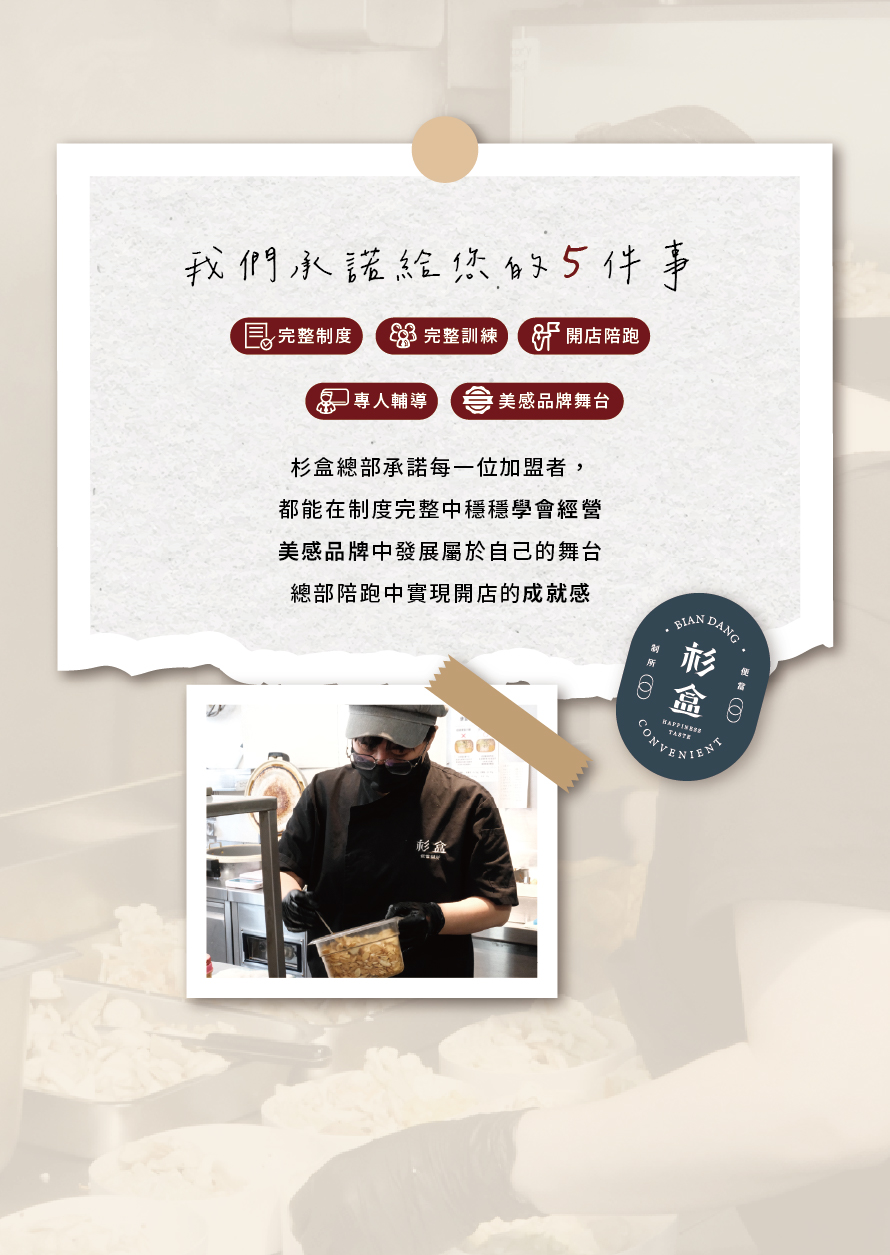 杉盒便當製所 加盟優勢