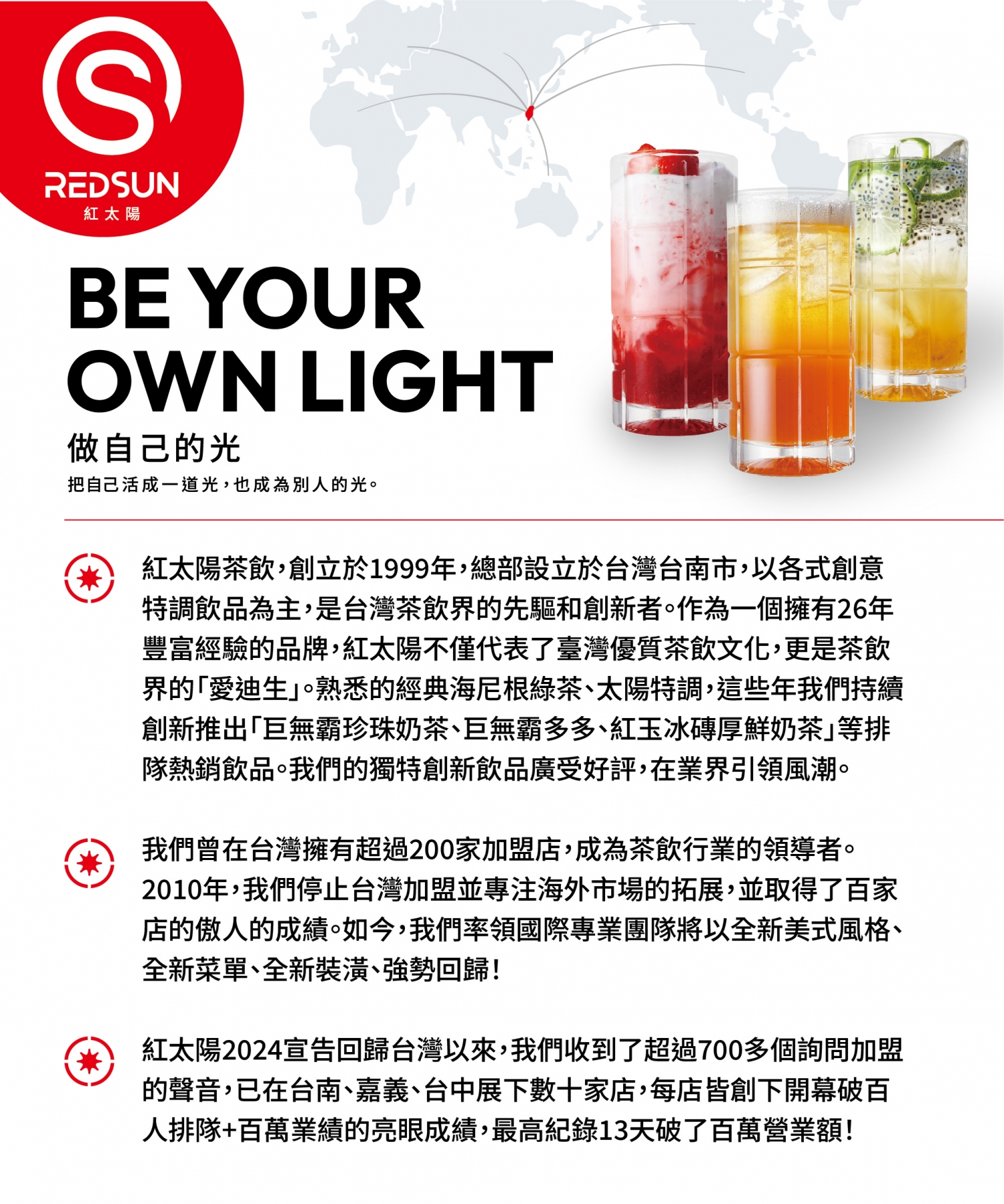 紅太陽國際茶飲連鎖 加盟優勢