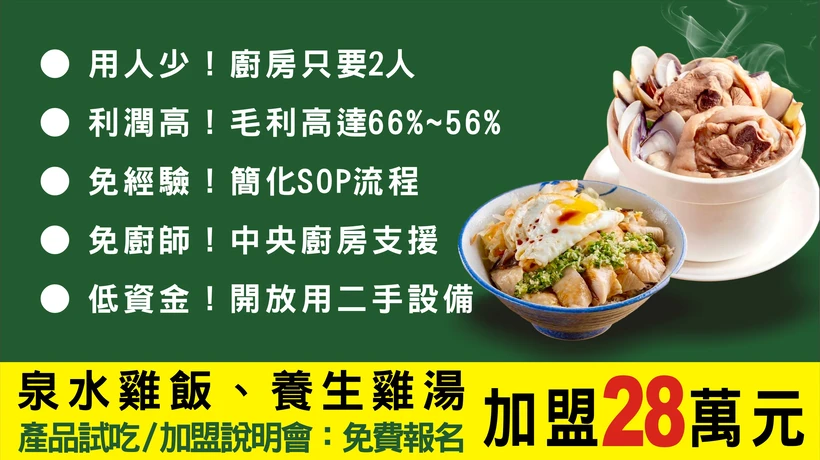 彭富貴 泉水雞飯、養生雞湯