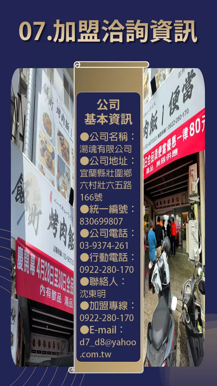 飯町烤肉飯便當 加盟優勢