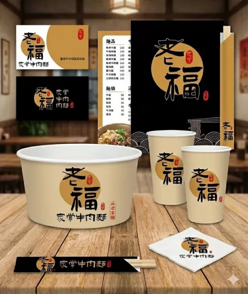 老福家常牛肉麵 雞白湯拉麵 品牌形象