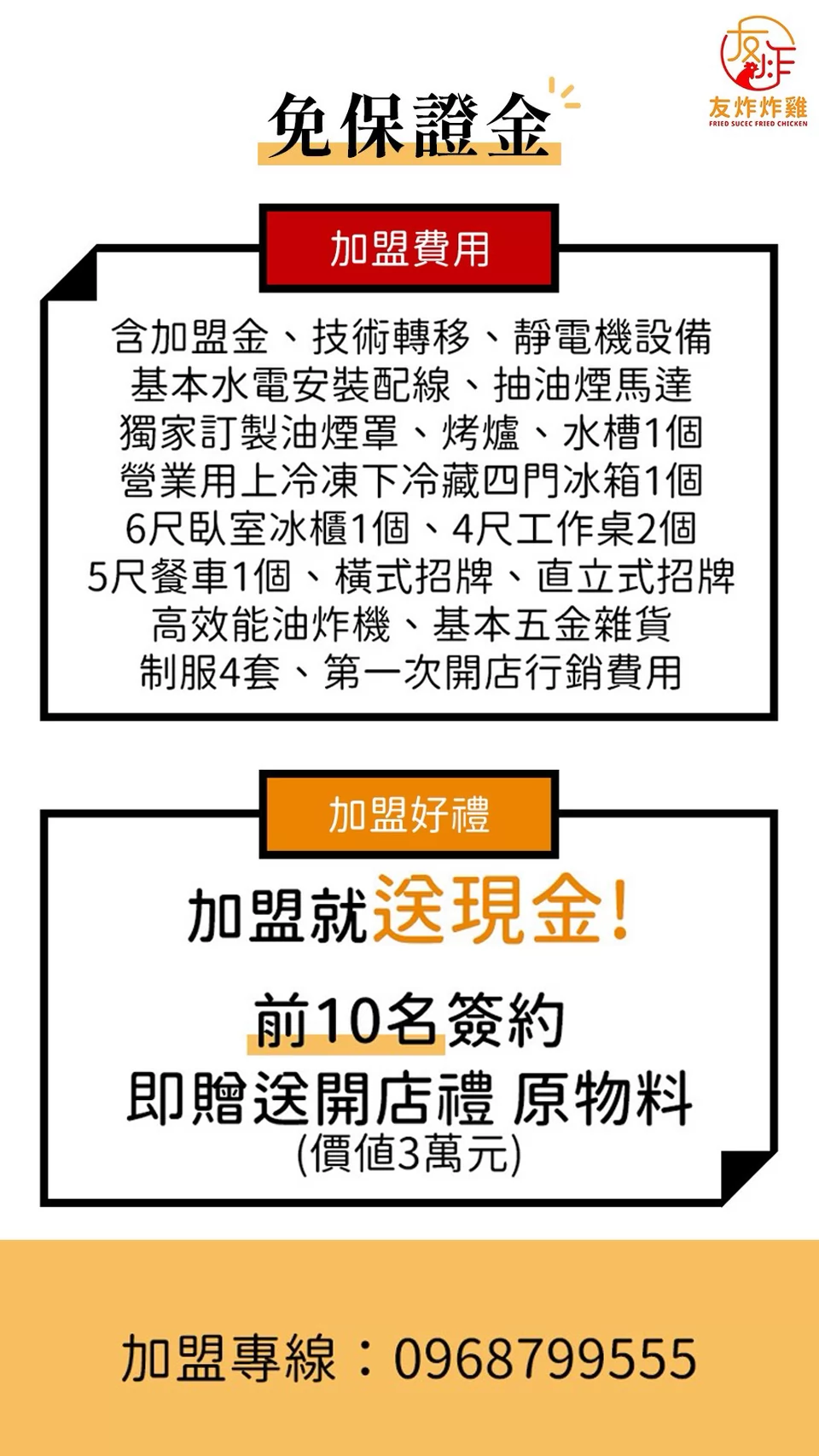 友炸炸雞 加盟優勢